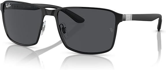 Óculos de Sol Ray-Ban 0RB3721 186/87 Tam 59 / Preto - Lentes Cinza